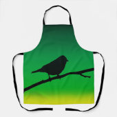 Silhouette von Sparrow auf Limonene Schürze (Vorderseite)