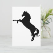 Silhouette von Stallion Einladung (Stehend Vorderseite)