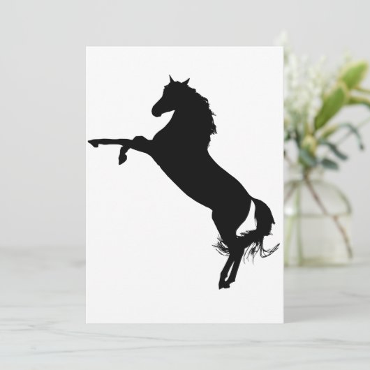 Silhouette von Stallion Einladung (Stehend Vorderseite)