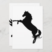 Silhouette von Stallion Einladung (Vorne/Hinten)