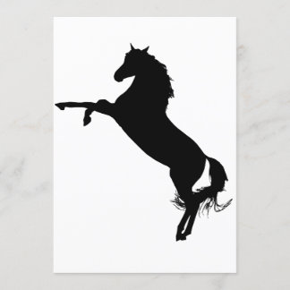 Silhouette von Stallion Einladung