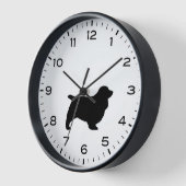 Silhouette von Sussex Spanel mit Nummern und Minut Uhr (Winkel)