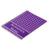 Silhouette von Tierpaaren Lila rosa auf Lila Zoll Notizblock (Linke Seite)