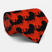 Silhouette von Truthühnern Krawatte (Gerollt)