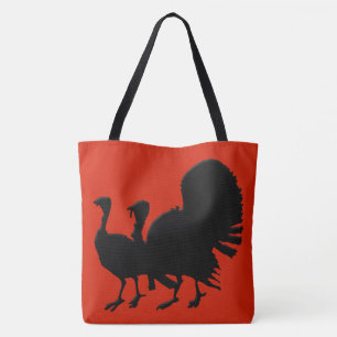 Silhouette von Truthühnern Tasche