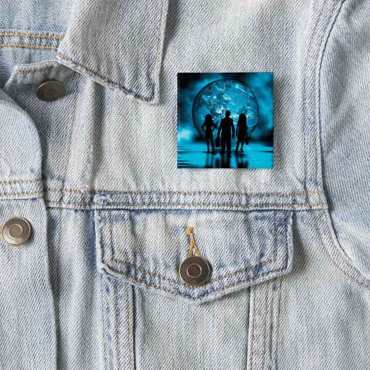 Silhouette von Unternehmensteams Button