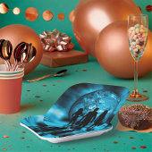 Silhouette von Unternehmensteams Pappteller