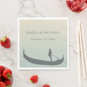 Silhouette von Venedig Gondola bei Sonnenuntergang Serviette (Beispiel)