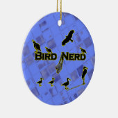 Silhouette von Vogel-Nerd Keramikornament (Rechts)