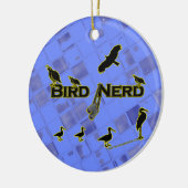 Silhouette von Vogel-Nerd Keramikornament (Links)