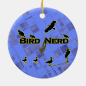 Silhouette von Vogel-Nerd Keramikornament (Hinten)