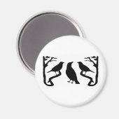 Silhouette von Vögeln Magnet (Vorderseite/Rückseite)