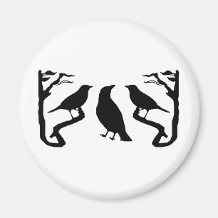 Silhouette von Vögeln Magnet