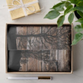 Silhouette von Waldbaum an der Stallbehörde Seidenpapier (Geschenk)