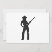 Silhouette von Western Cowgirl Einladung (Rückseite)