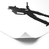 Silhouette von Western Cowgirl Fotodruck (Ecke)