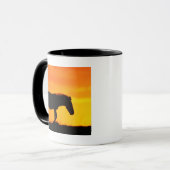 Silhouette von Zebra auf Savanne Tasse (Vorderseite Links)