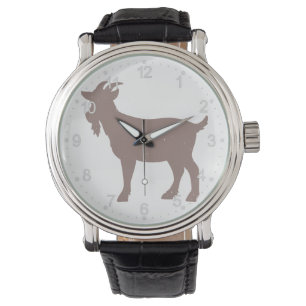 Silhouette von Ziegen Armbanduhr