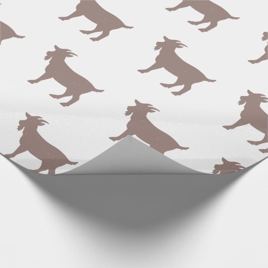 Silhouette von Ziegen Geschenkpapier (Ecke)