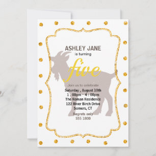 Silhouette von Ziegenhaltung Einladung