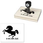 Silhouette von Zuchtpferden Gummistempel (Stempel)