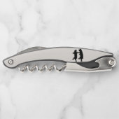 Silhouette von zwei tanzenden schwarzen Bären auf Kellnermesser (Rückseite)