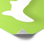 Silhouette von zwei Volleyballspielerinnen Poster (Ecke)