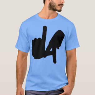 Silhouette vorne und hinten LA Hands schwarz T-Shirt