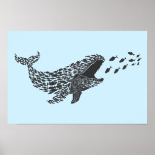Silhouette Wal Poster