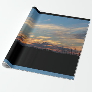 Silhouette-Wand der Natur Geschenkpapier