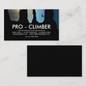 Silhouette, Wandern und Klettern Visitenkarte (Vorne/Hinten)