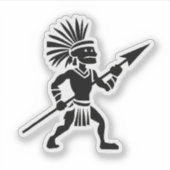 Silhouette Warrior Aufkleber (Vorderseite)