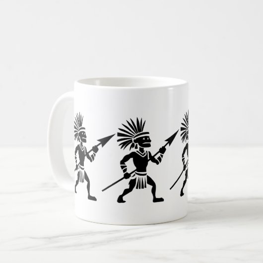 Silhouette Warrior Kaffeetasse (Vorderseite Links)