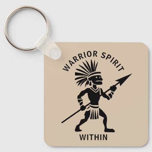 Silhouette Warrior Schlüsselanhänger (Vorderseite)