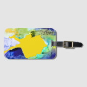 Silhouette Wasserfarbe abstrakt Gepäckanhänger (Vorderseite (Horizontal))