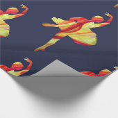 Silhouette Watercolor Ballerina Geschenkpapier (Ecke)