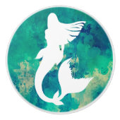 Silhouette "Watercolor Ocean Hues" Keramikknauf (Vorderseite)