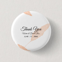Silhouette Watercolor Pampas Leaf Hochzeit Button