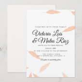 Silhouette Watercolor Pampas Leaf Hochzeit Einladung (Vorne/Hinten)