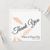 Silhouette Watercolor Pampas Leaf Hochzeit Karte (Vorderseite/Rückseite Beispiel)