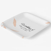 Silhouette Watercolor Pampas Leaf Hochzeit Pappteller (Gewinkelt)