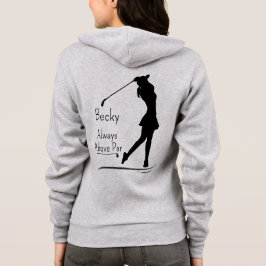 Silhouette, weiblich, Name, Text Hoodie