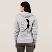 Silhouette, weiblich, Name, Text Hoodie (Schwarz voll)