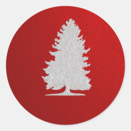 Silhouette Weihnachtsaufkleber Runder Aufkleber