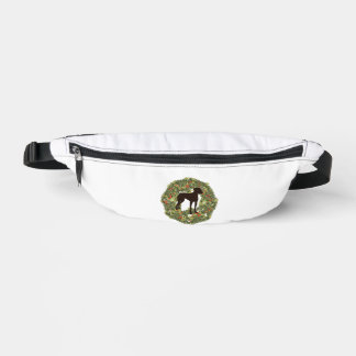 Silhouette Weimaraner im Kranz Bauchtasche