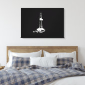 Silhouette Weiß auf schwarz Leinwanddruck (Insitu (Schlafzimmer))