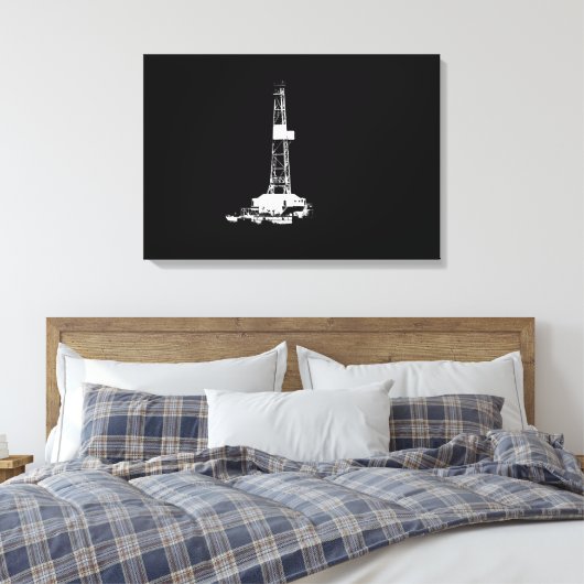 Silhouette Weiß auf schwarz Leinwanddruck (Insitu (Schlafzimmer))