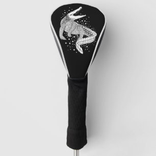 Silhouette Weißes Tier - Krokodil Golf Headcover