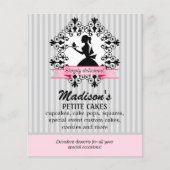 Silhouette Werbung Lady Cupcake Pink Silver Flyer (Vorne)