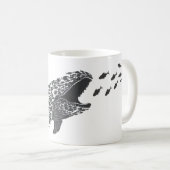 Silhouette Whale Kaffeetasse (VorderseiteRechts)